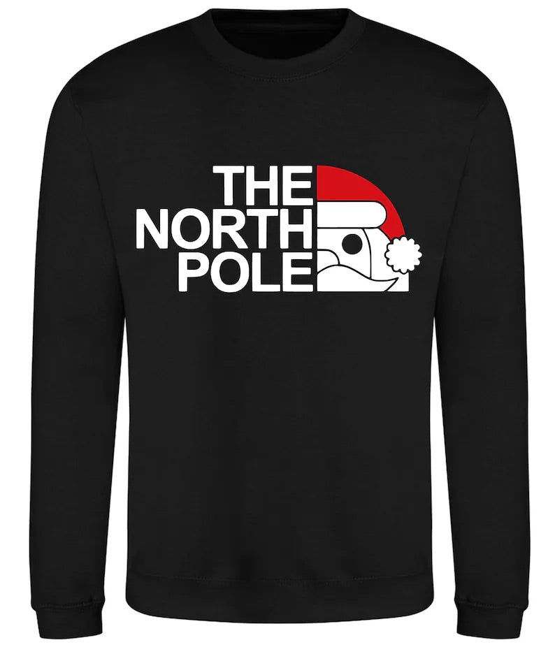 The North Pole Christmas hoodies and jumpers unisexed.