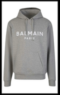 Designer inspired grey unisex cotton hoodie
