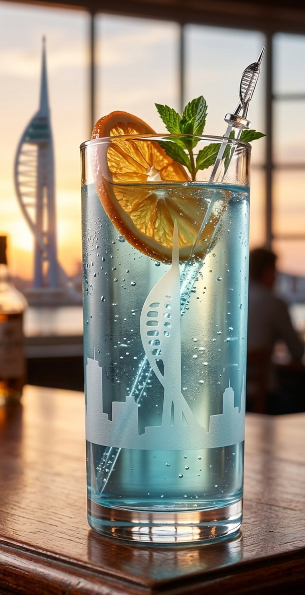Portsmouth city Scape drinking glasses